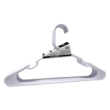 HANGER WHT PLSTC 10P