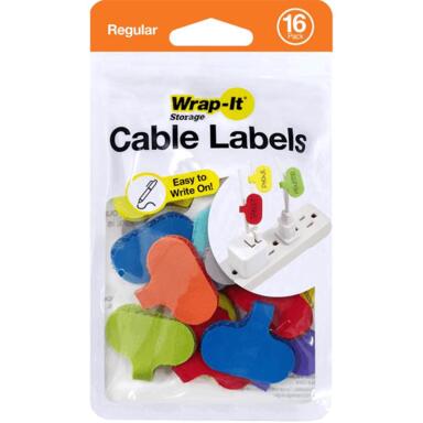 CABLE LABELS ASST 16PK