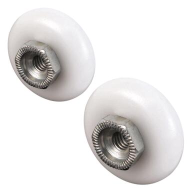 SHWR DR RLR RND WHT 7/8"