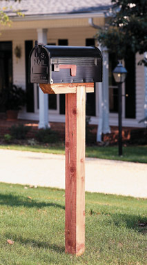 Cedar Mailbox Post Kit