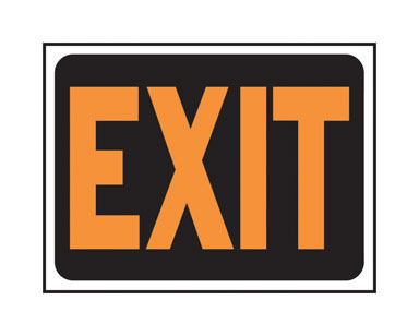 SIGN EXIT PLAST 8.5X12"