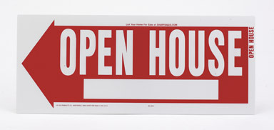 SIGN OPEN HOUSE 9.5X24"