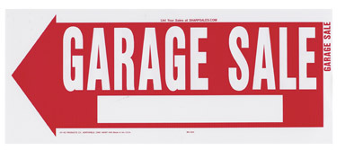 SIGN GARAGE SALE 9.5X24"