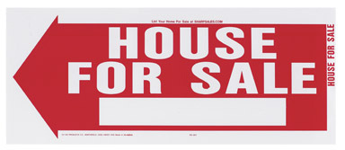 SIGN HOUSE F/SALE 10X24