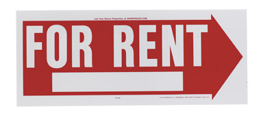 SIGN FOR RENT 9.5X24"