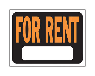 SIGN FOR RENT 9X12"PLSTC