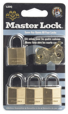 PADLOCK 3/4"BRASS KA-4PK