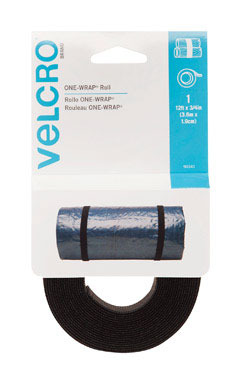 3/4"x12' Black Velcro Strap
