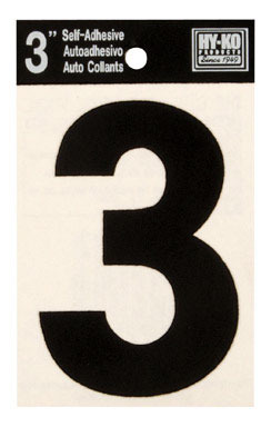 NUMBER 3 VINYL 3" BLACK