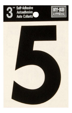 NUMBER 5 VINYL 3" BLACK