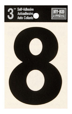 NUMBER 8 VINYL 3"BLACK