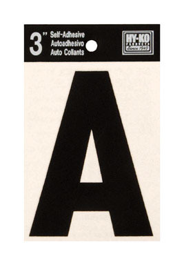 LETTER A VINYL 3" BLACK