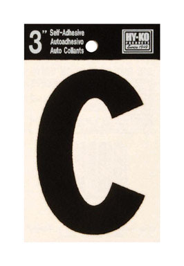 LETTER C VINYL 3"BLACK