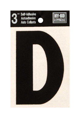 LETTER D VINYL 3"BLACK