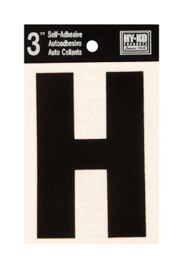 LETTER H VINYL 3"BLACK