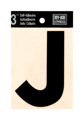 Letter J Vinyl 3"black