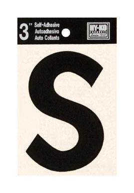 LETTER S VINYL 3"BLACK