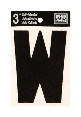 LETTER W VINYL 3"BLACK