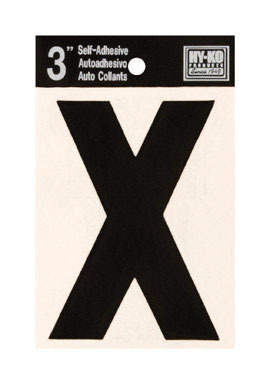 LETTER X VINYL 3"BLACK