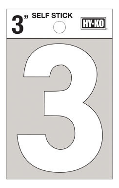 NUMBER 3 VINYL 3" WHITE