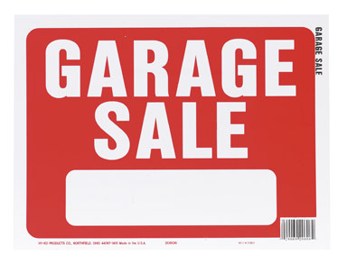 SIGN GARAGE SALE 9"X12"