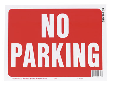 SIGN NO PARKING 9"X12"