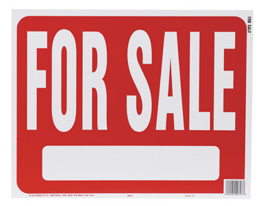 Sign For Sale 15"x19"r/w