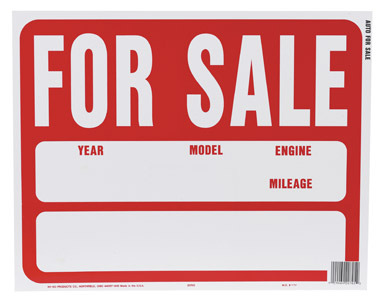 SIGN FOR SALE(AUTO)15X19