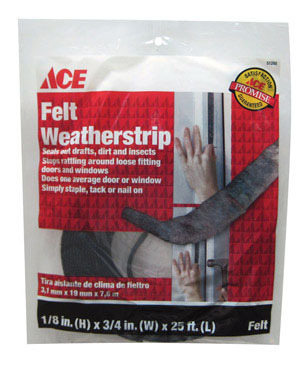 WEATHERSTRIP FELT3/4"X25