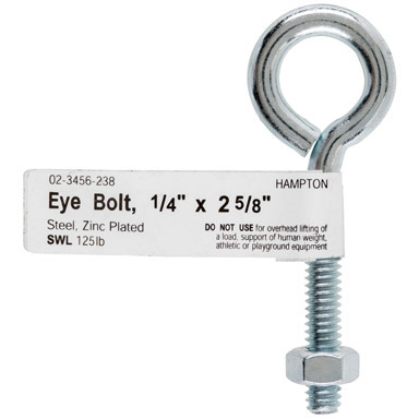 Bolt Eye W/nut1/4"x2.63
