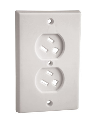 COVER OUTLET SWIVEL WHT