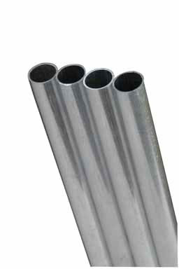 TUBE ALUMINUM 1/8"X12" 3PK ROUND