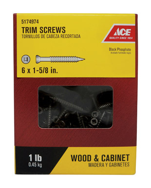 6 X 1-5/8 TRIM SCREWS SQ DR 1LB