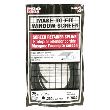 SPLINE BLK 25'L .250