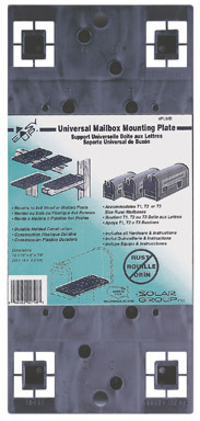 Gibraltar Mailboxes Black Plastic Mailbox Mounting Board .090 Ga. 13-1/16 in. L
