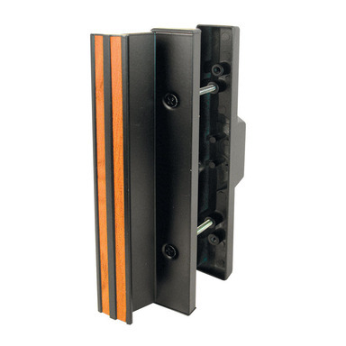 Prime-Line Wood Tone Steel Outdoor Sliding Glass Door Lock Set