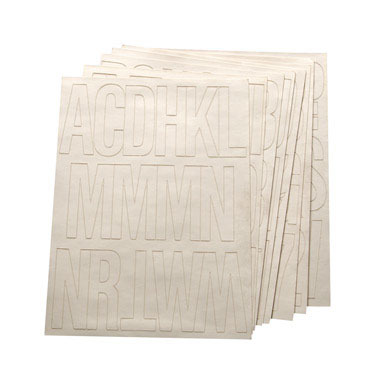 LETTER/NUM 3" WHT VINYL