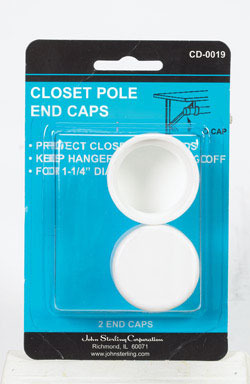 Closet Pole End Caps Wht Cd2