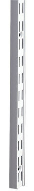 Knape & Vogt White Steel Double Slot Shelf Standard 14 Ga. 63 in. L 300 lb