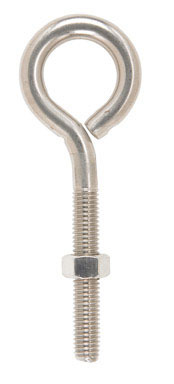 Hampton 1/2 in. S X 6 in. L Stainless Stainless Steel Eyebolt Nut Included