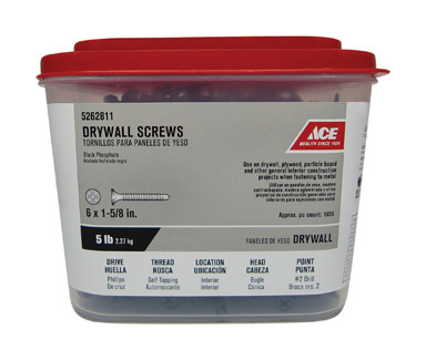 SCREW DRYWALL FINE SD 6X1-5/8 5#