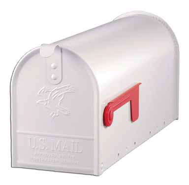 White Standard T1 Rural Mailbox
