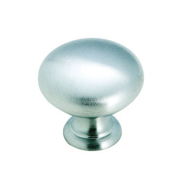 Amerock Allison Round Cabinet Knob 1-1/4 in. D 1-1/8 in. Brushed Chrome 1 pk
