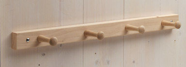 iDesign 21-1/2 in. L Brown Wood Jumbo 4-Peg Rack 1 pk