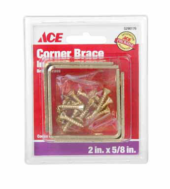 CORNER BRACE 2X5/8" BRS