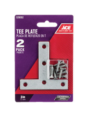 TEE PLATE 3"X3"GALV CD/2