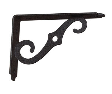 SHELF BRACKET ORN 5X3-1/2 BLACK