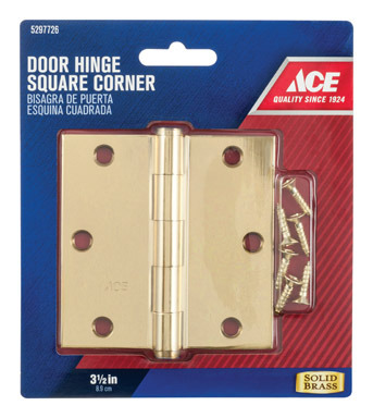 HINGE RES SQ 3-1/2 BRS