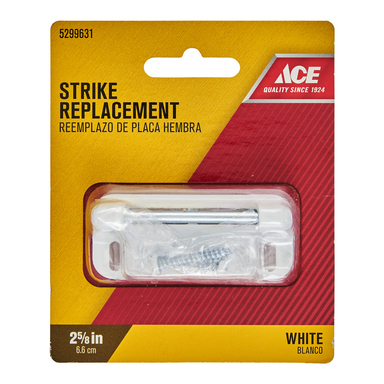 White Replacement Strike Plate