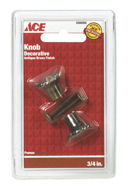 KNOB DECO 3/4" AB CD/2